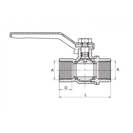 ZAWÓR DO GAZU 11/2 WW RĄCZKA