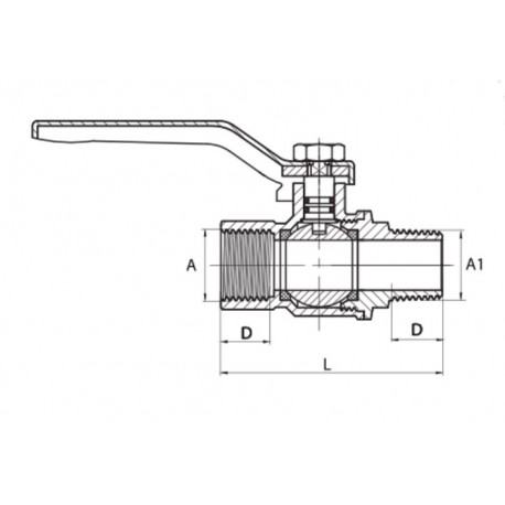 ZAWÓR DO GAZU 3/4 WZ RĄCZKA