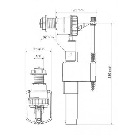 ZAWÓR NAPEŁNIAJĄCY BOCZNY 1/2 PP