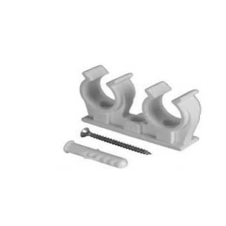 UCHWYT PODWÓJNY ZE ŚRUBĄ I KOŁKIEM 15 - 5 SZT