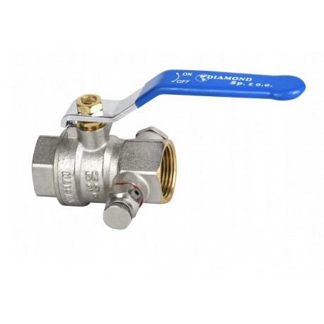 ZAWÓR KULOWY Z ODPOWIETRZNIKIEM SPUSTEM 1 CALA WZMOCNIONY PN30 HISZPAN