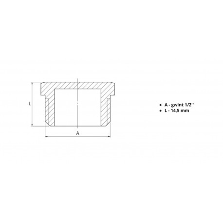  KOREK CHROM 1/2 CALA