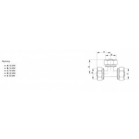 PEX TRÓJNIK 25X3/4X25 MM GW