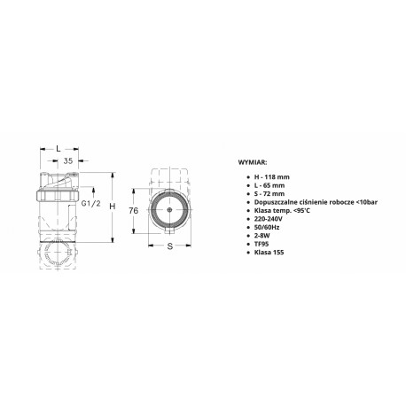 POMPA CYRKULACYJNA CWU IBO CPI 15-15 1/2
