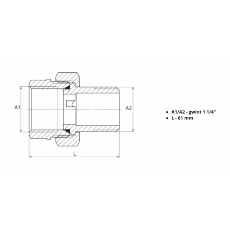 ŚRUBUNEK MOSIĘZNY 11/4 ORING
