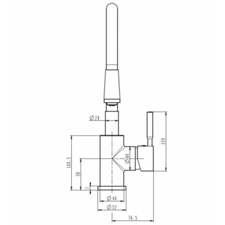 BATERIA KUCHENNA Z WYLEWKĄ ELASTYCZ CZERWONA CHROM