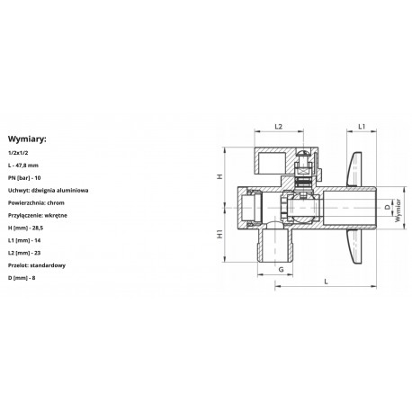 ZAWÓR KULOWY KFA KĄTOWY Z FILTREM 1/2X1/2 ARMATURA