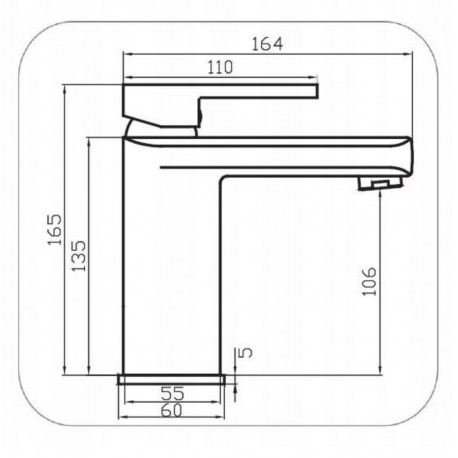 BATERIA UMYWALKOWA STOJĄCA NEVIS CHROM