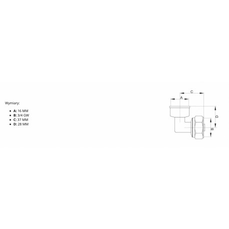 PEX KOLANO 16X3/4 GW