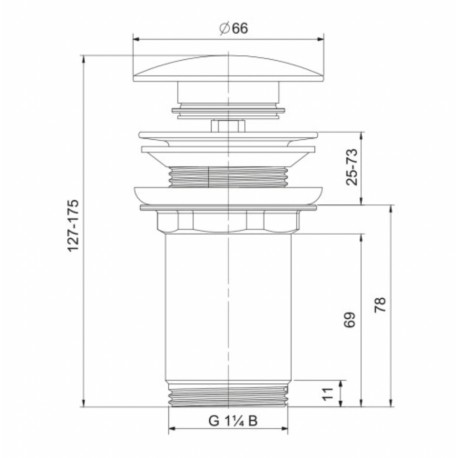 SPUST Z KORKIEM AUTOMATYCZNYM BEZ PRZELEWU 5/4
