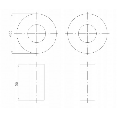 ZESTAW MASKUJĄCY CHROM ROZETA PODWÓJNA Z TULEJAMI