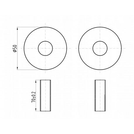 ZESTAW MASKUJĄCY 2 ROZETY POJEDYNCZE Z TULEJAMI