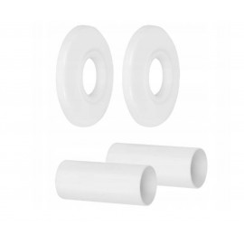 ZESTAW MASKUJĄCY BIAŁY ROZETA POJEDYN Z TULEJAMI