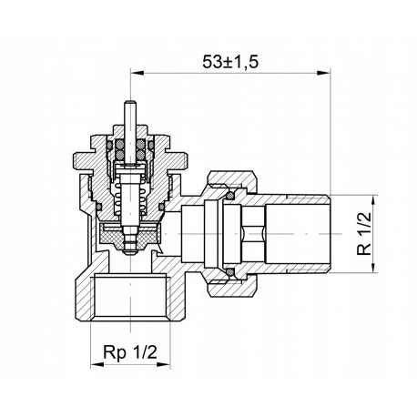 ZESTAW TERMOSTATYCZNY Z NASTAWĄ WSTĘPNĄ KĄTOWY