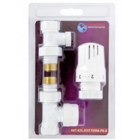 ZESTAW TERMOSTATYCZNY PROSTY BIAŁY 1/2