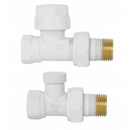 ZESTAW TERMOSTATYCZNY PROSTY BIAŁY 1/2