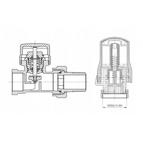 ZESTAW TERMOSTATYCZNY PROSTY BIAŁY 1/2
