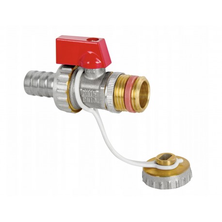 ZAWÓR KULOWY SPUSTOWY 1/2 Z MOTYLKIEM CHROM