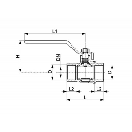 ZAWÓR DO GAZU 1" WW RĄCZKA KFA ARMATURA