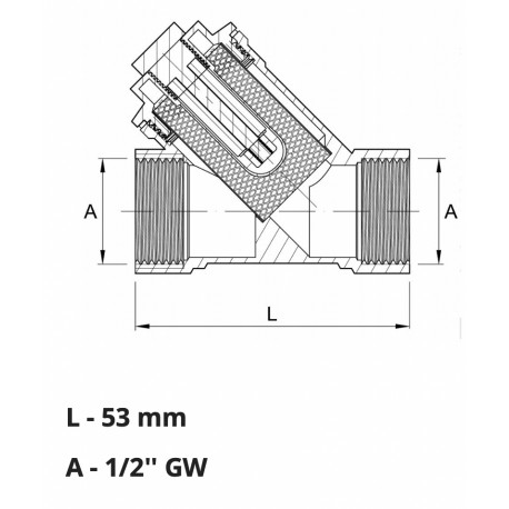 FILTR SKOŚNY Z WKŁADEM MAGNETYCZNYM 1/2 CALA