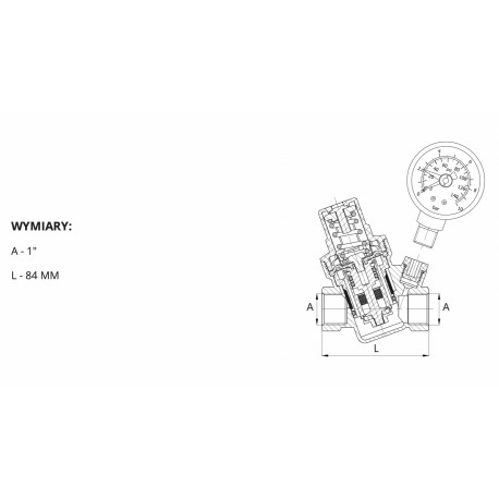 REDUKTOR CIŚNIENIA WODY Z CIŚNIENIOMIERZEM 1" 