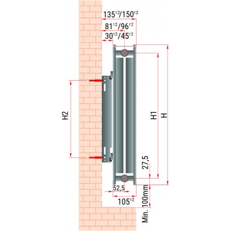 GRZEJNIK STALOWY C22-600X400+ZAWIESZKA