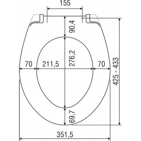 DESKA SEDESOWA WOLNOOPADAJĄCA DERBY SC BIAŁA