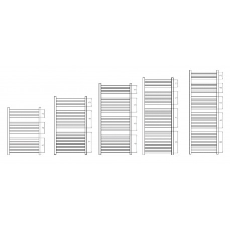 GRZEJNIK ŁAZIENKOWY BIAŁY 530 X 1150 19 ŻEBEREK