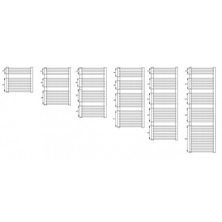 GRZEJNIK ŁAZIENKOWY BIAŁY 550 X 940 17 ŻEBEREK